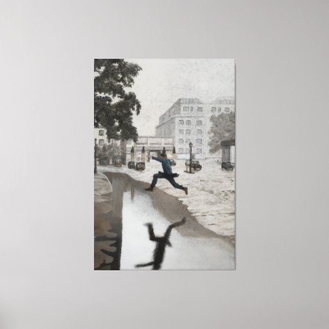 Lienzo El salto, estilo personalizado