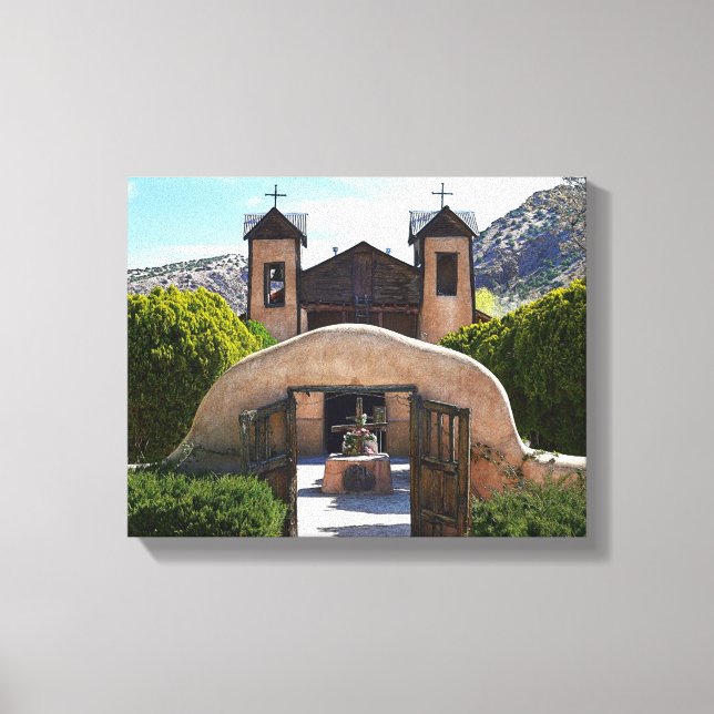 Lienzo El santuario de Chimayo (Anverso)