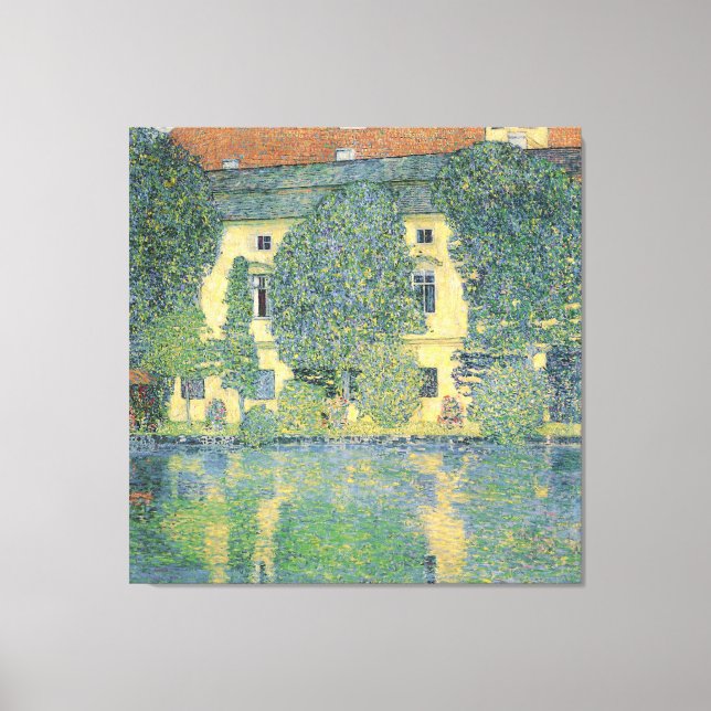 Lienzo El Schloss Kammer sobre el Attersee III, 1910 (Anverso)