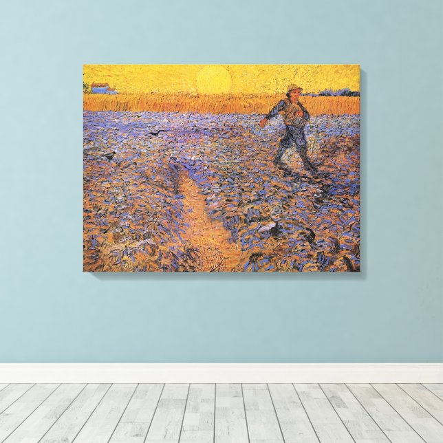 Lienzo El sembrador por Vincent van Gogh (Insitu (piso de madera))