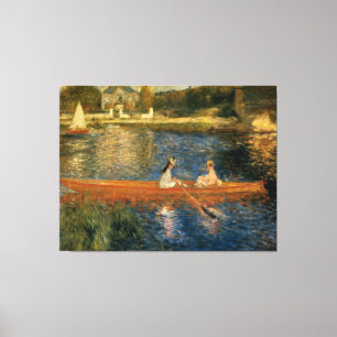 Lienzo El Sena de Renoir en Asnières (La esquila) aproxim