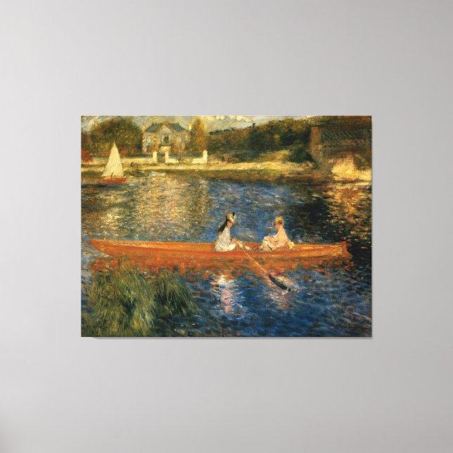 Lienzo El Sena de Renoir en Asnières (La esquila) aproxim (Anverso)