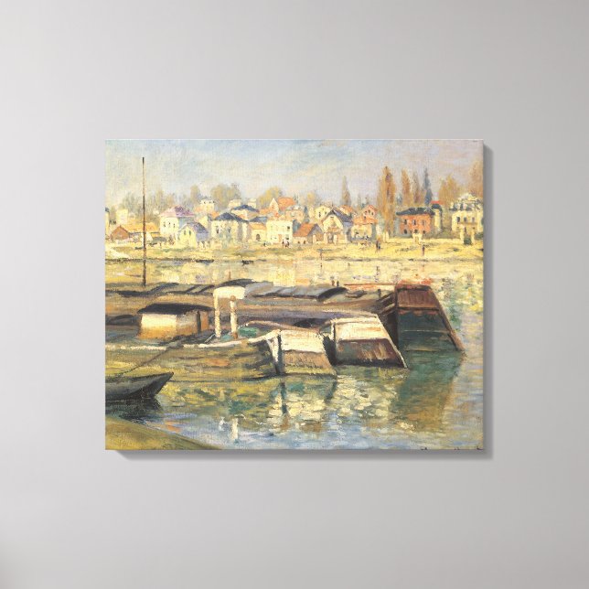 Lienzo El Sena en Asnieres por Claude Monet (Anverso)