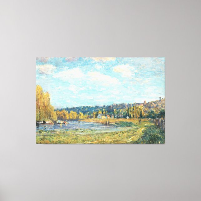 Lienzo El Sena en Saint-Cloud Alfred Sisley (Anverso)