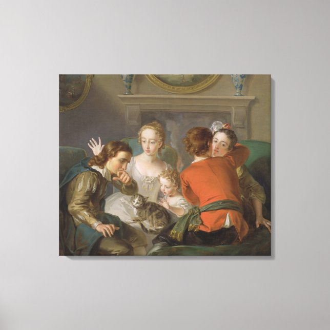 Lienzo El sentido del tacto, c.1744-47 (aceite sobre lien (Anverso)