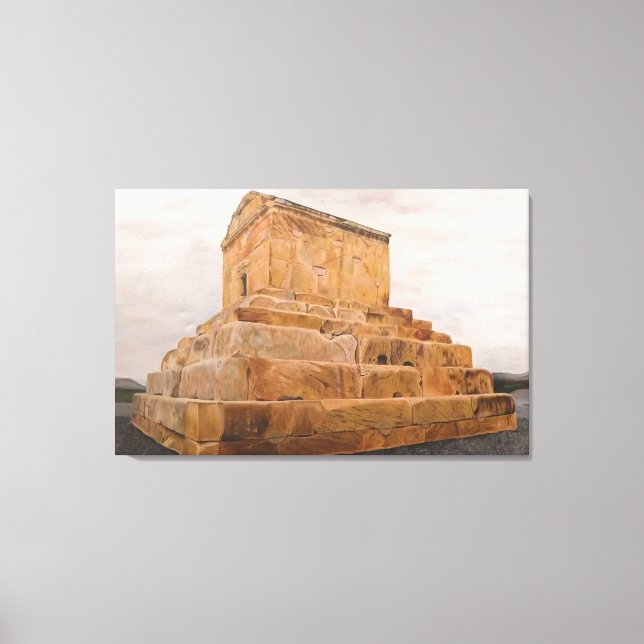 Lienzo El Silencio Eterno de Pasargadae (Anverso)