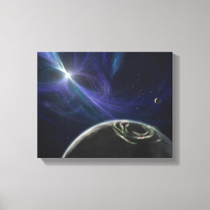 Lienzo El sistema del planeta del pulsar