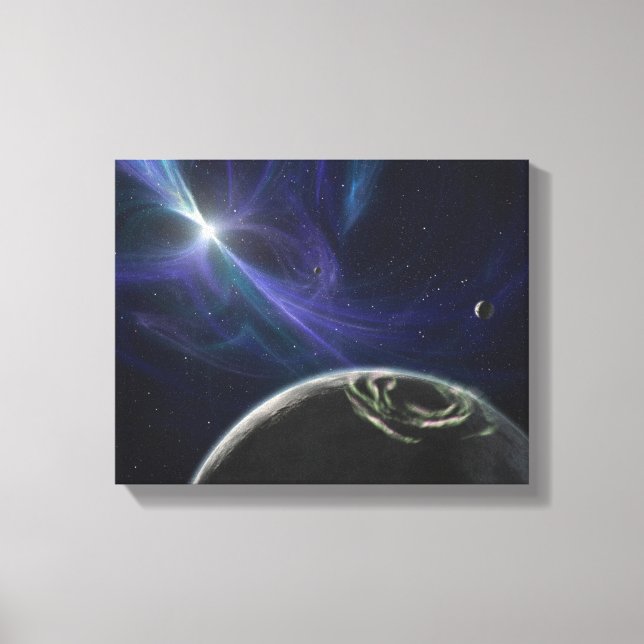 Lienzo El sistema del planeta pulsar (Anverso)