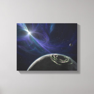 Lienzo El sistema del planeta pulsar