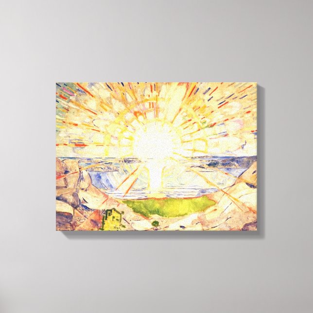 Lienzo El Sol De Edvard Munch (Anverso)