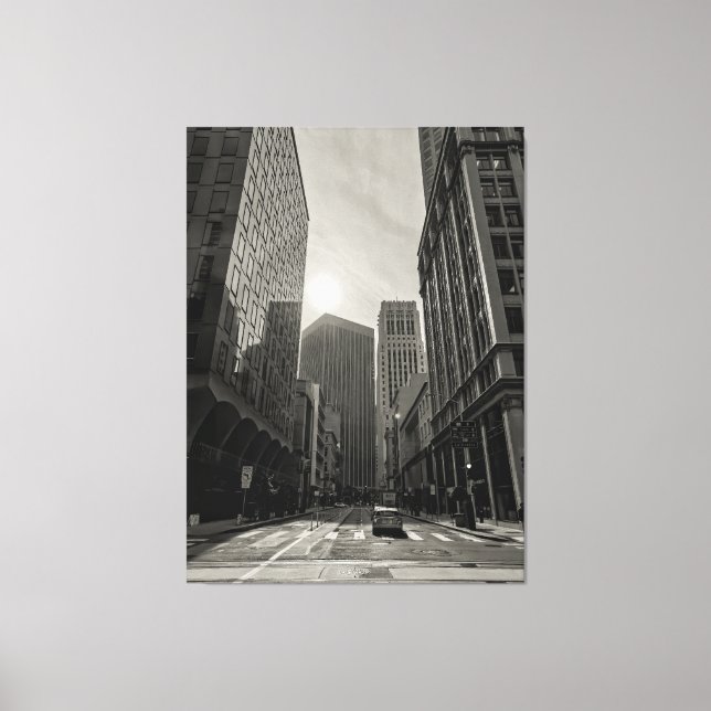 Lienzo El sol naciente sobre la ciudad (Anverso)