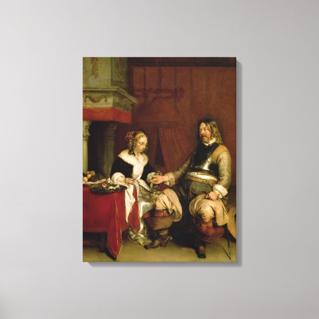 Lienzo El soldado caballero (aceite sobre lienzo) (Anverso)