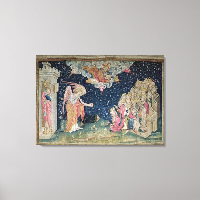 Lienzo El sondeo del séptimo trompeta y el (Anverso)