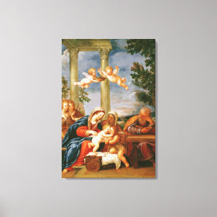 Lienzo El St. santo Elizabeth y St. John de la familia