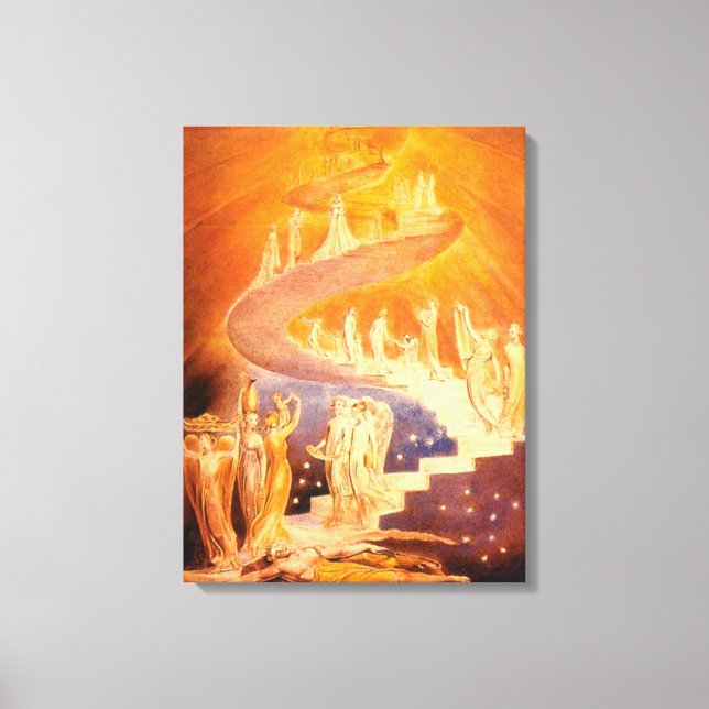 Lienzo El sueño de Jacob de William Blake (Anverso)