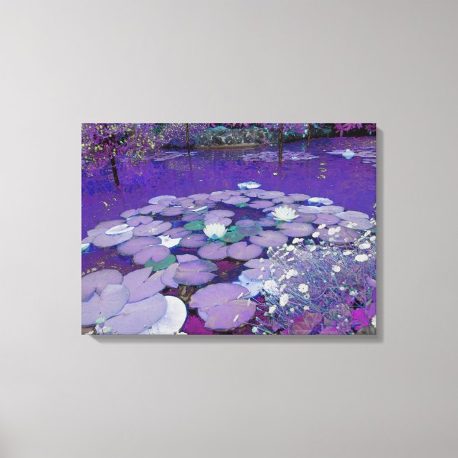 Lienzo El sueño de un lago púrpura (Anverso)