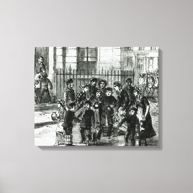 Lienzo El suministro de agua (Anverso)