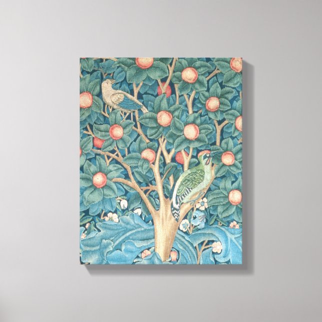 Lienzo El tapiz de los pájaros carpinteros, detalles de l (Anverso)