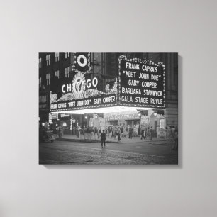 Lienzo El Teatro de Chicago por la Noche, 1941