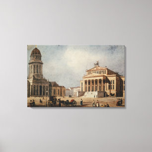 Lienzo El teatro real y la nueva iglesia, 1833