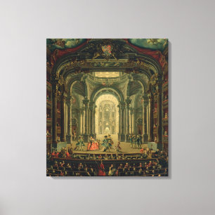 Lienzo El Teatro Reale en Turín (aceite en lona)