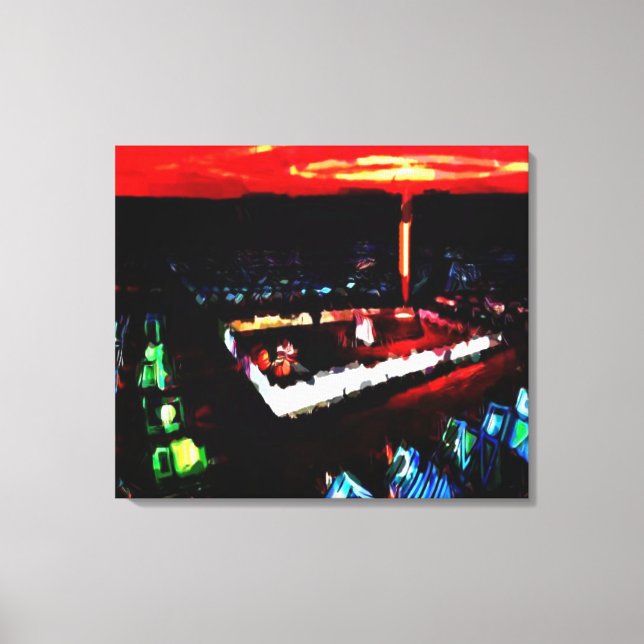 Lienzo El templo de la modernidad (Anverso)