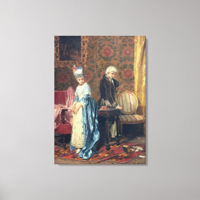 Lienzo El tiff de los amantes, 1872 (aceite en el panel) (Anverso)