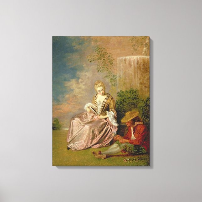 Lienzo El tímido amante, 1718 (Anverso)