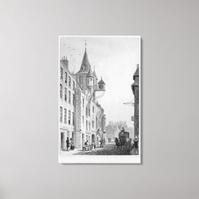 Lienzo El Tolbooth de Canongate, Edimburgo (Anverso)