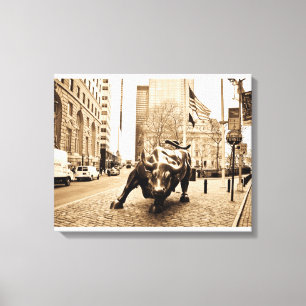 Lienzo "El Toro de Wall Street"