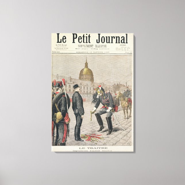 Lienzo El traidor la degradación de Alfred Dreyfus (Anverso)