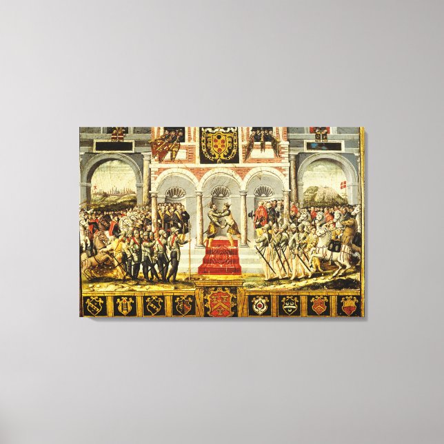 Lienzo El Tratado de Cateau-Cambresis (Anverso)