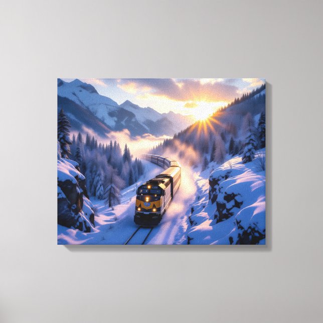 Lienzo El tren fantasma del invierno  (Anverso)
