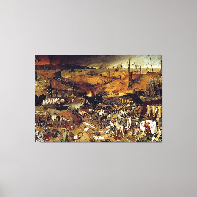 Lienzo El triunfo de la muerte de Pieter Bruegel (1562) (Anverso)