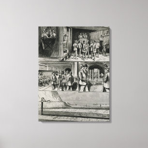 Lienzo El túnel del canal funciona en Dover