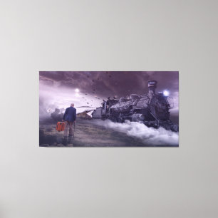 Lienzo El último paisaje de fantasía de viaje de un ancia