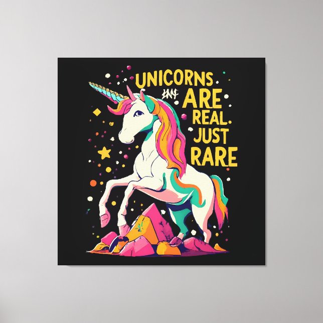 Lienzo El unicornio es muy raro (Anverso)
