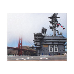 Lienzo El USS Nimitz en el Golden Gate