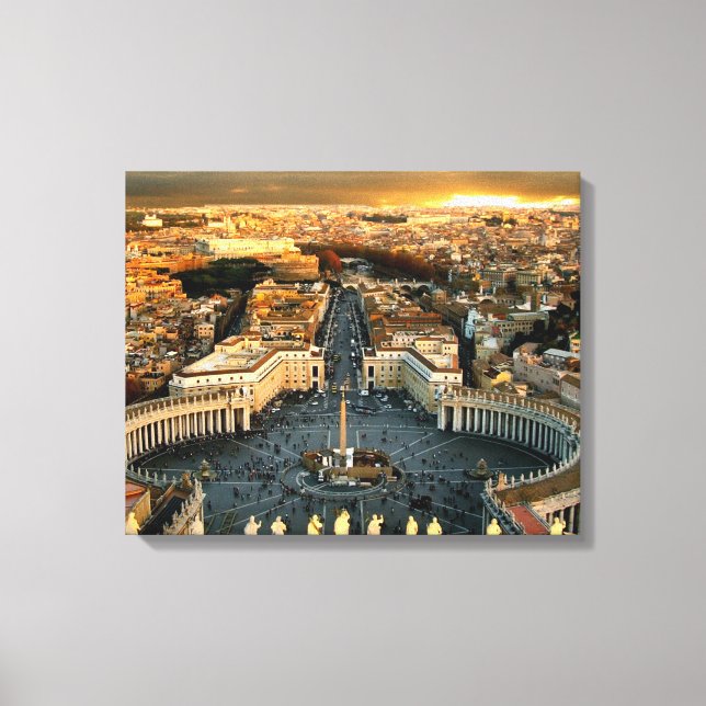 Lienzo El Vaticano de la Plaza San Pedro (Anverso)