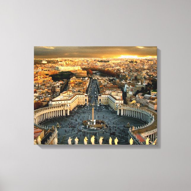 Lienzo El Vaticano de la Plaza San Pedro (Anverso)