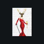 Lienzo El Venado De Glamour En Rojo<br><div class="desc">Animales y Naturaleza</div>
