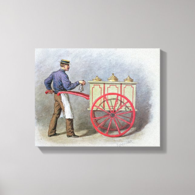 Lienzo El vendedor de helados, 1895 (Anverso)