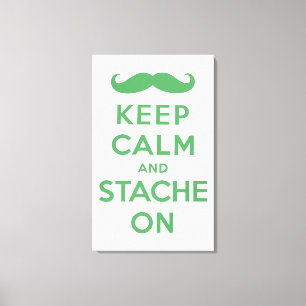 Lienzo El verde guarda calma y el stache encendido