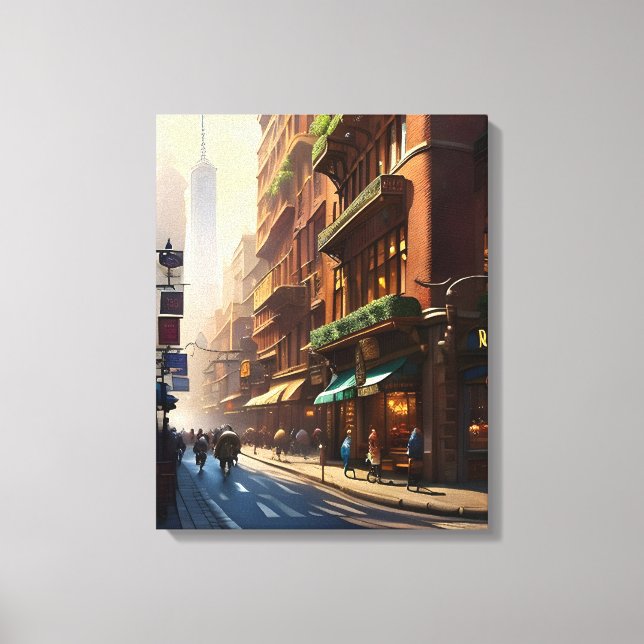 Lienzo El viejo paisaje de Manhattan (Anverso)