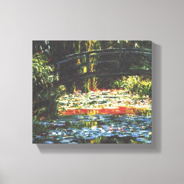 Lienzo El viejo puente japonés Claude Monet (Anverso)