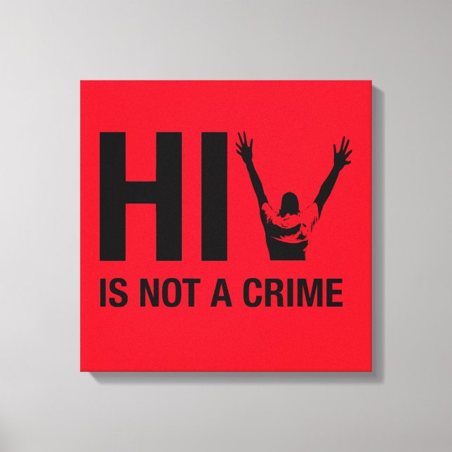 Lienzo El VIH no es un crimen - Conciencia sobre el estig (Anverso)