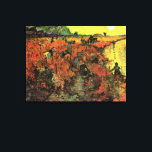 Lienzo El viñedo rojo de Vincent van Gogh<br><div class="desc">The Red Vineyard, de Vincent van Gogh, es un bonito post de arte vintage que impresiona por la pintura del paisaje de la vida cotidiana que muestra a campesinos trabajando en un campo en una granja al atardecer. Fue la única pintura vendida durante la vida de van Gogh. Sobre el...</div>