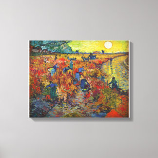 Lienzo El viñedo rojo de Vincent van Gogh (1888)