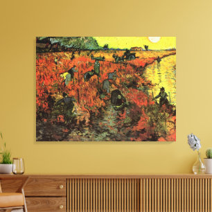 Lienzo El viñedo rojo por Vincent van Gogh