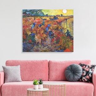 Lienzo El viñedo rojo Vincent van Gogh